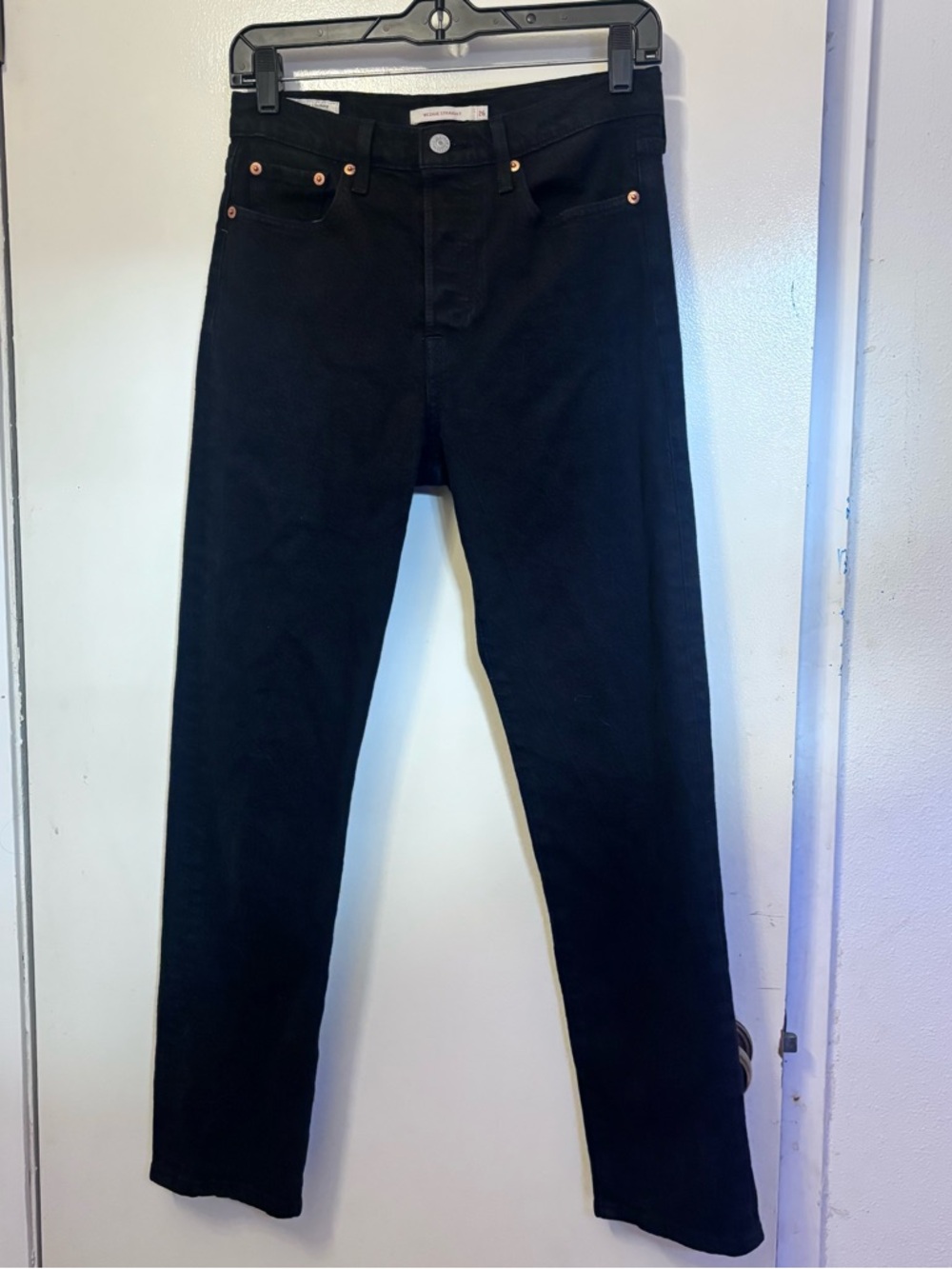 Levi's Black wedgie Straight Jeans